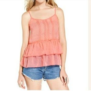 BELLE Du J'our chiffon layered tank